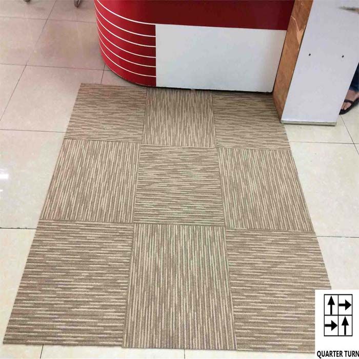 Thảm Gạch Sọc Màu Kem Basic 06-06 ( Ba 6-06 )