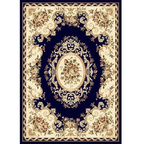 Thảm sofa trang trí họa tiết bông hoa sang trọng màu xanh YALAN N 1711 B