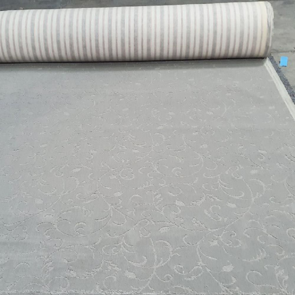 Thảm Len Hoa Văn Màu Xám Carolina 1271