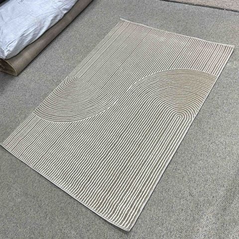 Thảm sofa trang trí phong cách tối với giản đường cong mềm mại BANXIU 7983 BE