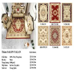Thảm sofa trang trí họa tiết hoa mai YALAN RB 7313