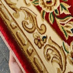 Thảm đỏ hoa văn cổ điển mã 32 KT 1.6x2.3m