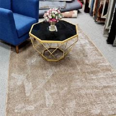 Thảm sofa lông xù màu nâu Plaza 1193