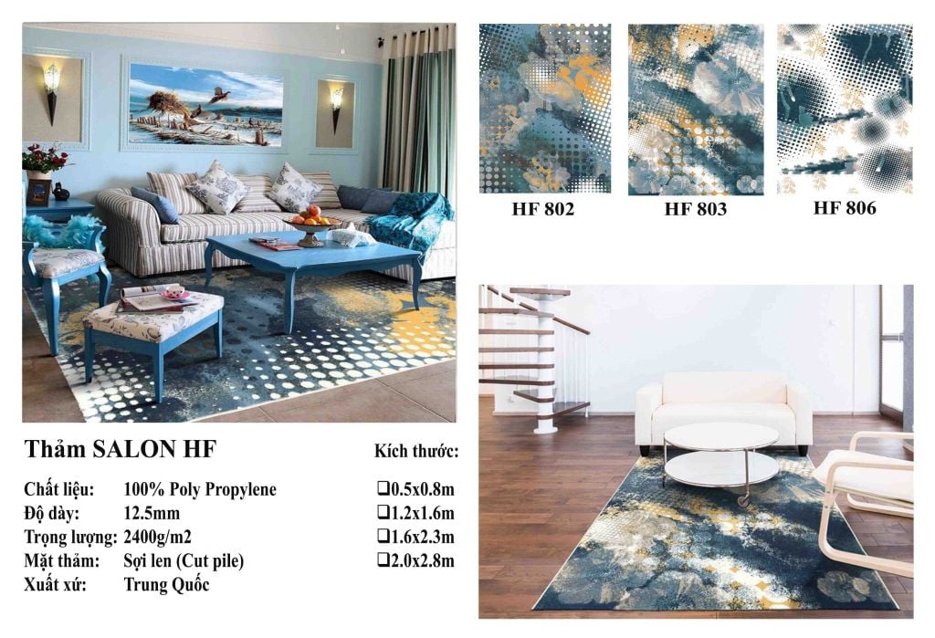 Thảm Trang Trí Phòng Khách Hf 803