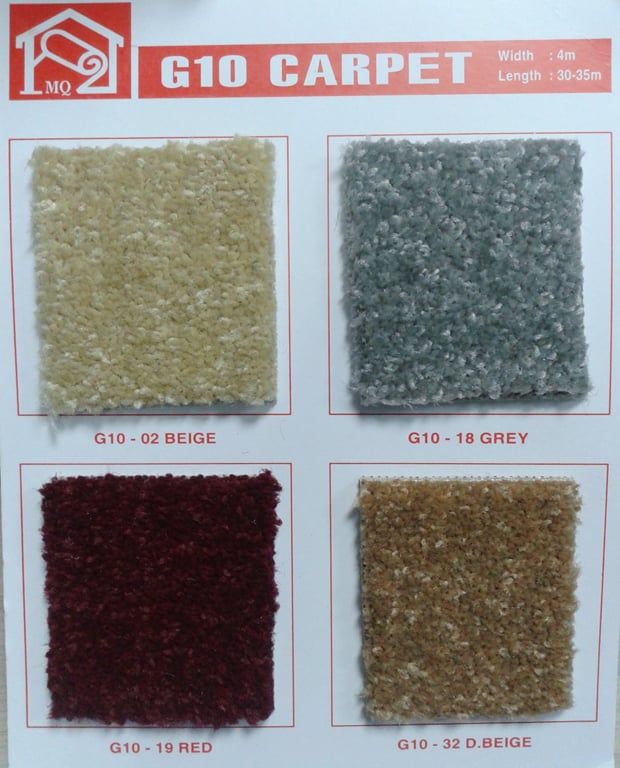 Thảm Trải Sàn Dạng Len Màu Xám G10 -18