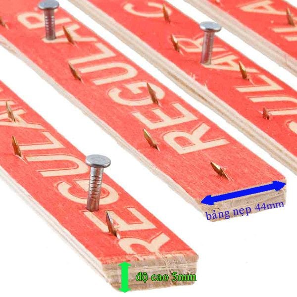 Nẹp Đinh Cố Định Lớp Lót Trải Thảm - Bảng đinh 44mm