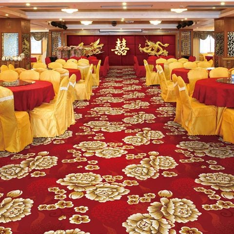 Thảm Nylon Printing Màu Đỏ YH 20129