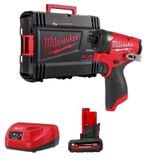 Bộ máy vặn vít MILWAUKEE M12 FID2 gồm thân máy, pin 4a và sạc