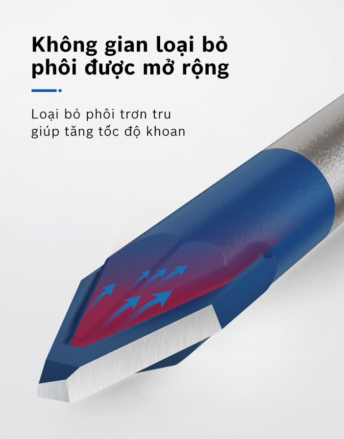 Mũi khoan gạch cứng Bosch HEX-9 kích thước 5, 6, 8mm