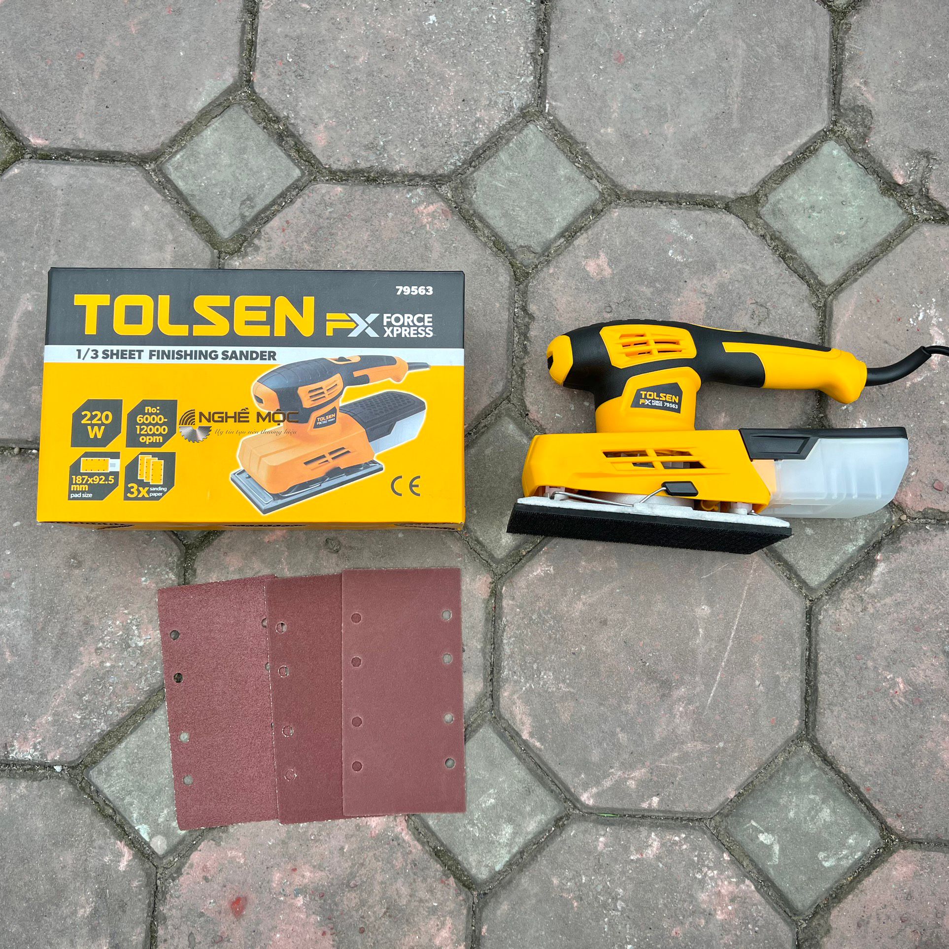 Máy chà nhám chữ nhật Tolsen 79563