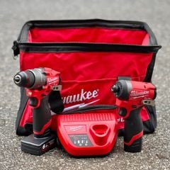 Combo máy khoan vặn vít dùng pin M12 Milwaukee FPD2 + FID2