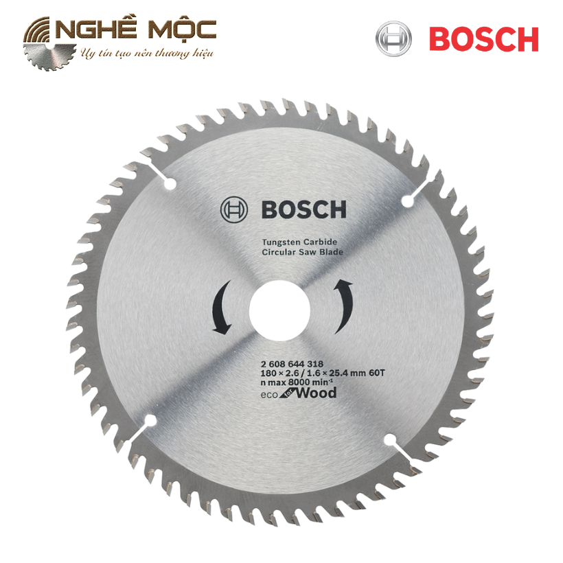 Lưỡi cưa gỗ Bosch 250x25.4mm 60T (2608644309)