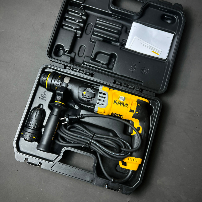 Taladro Rotomartillo Dewalt D25144K: Potencia y Precisión en tus Manos - Taladro Rotomartillo Doble Mandril Dewal