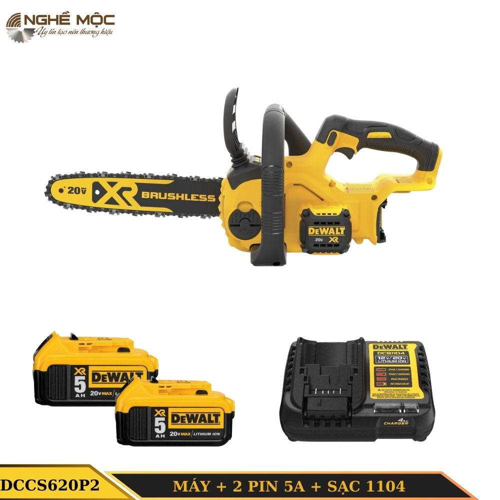 Máy cưa xích dùng pin 20V Dewalt DCCS620 12” (300mm)