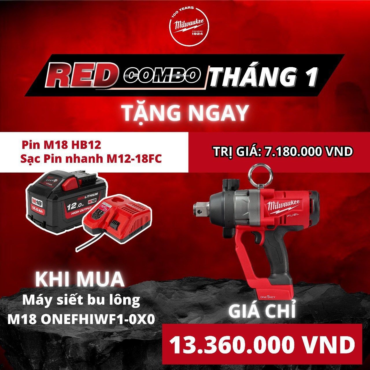 Máy siết bu lông M18 ONEFHIWF1-0X0