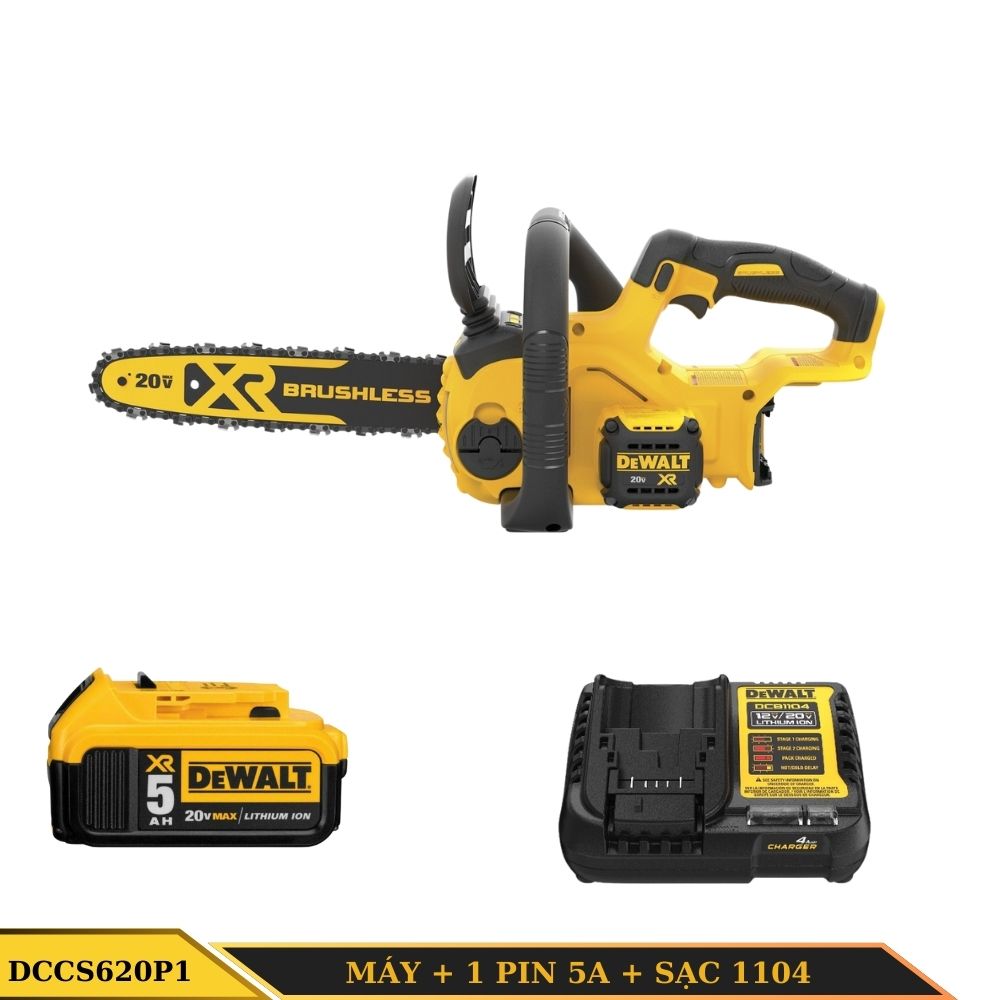 Máy cưa xích dùng pin 20V Dewalt DCCS620 12” (300mm)