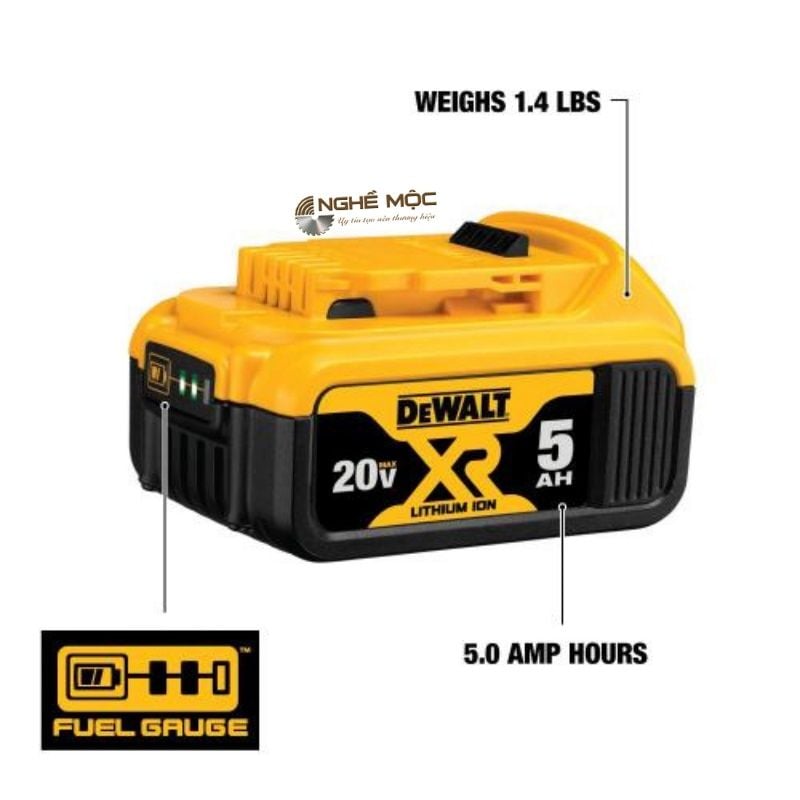 Pin 5A Dewalt DCB184 18V-20v 5.0Ah