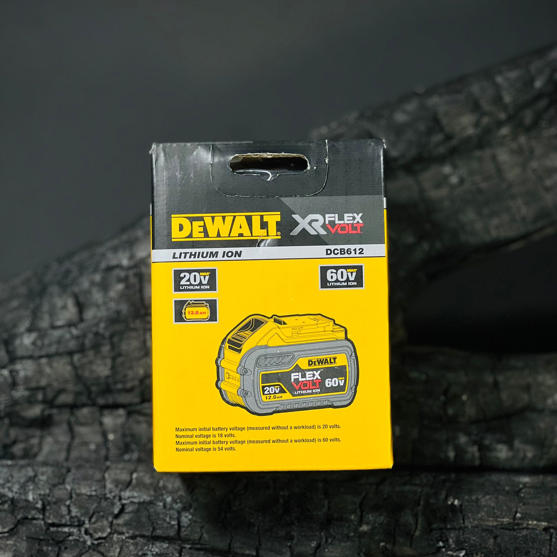 Pin flex Volt Dewalt Volt 20V-12Ah XR Li-Ion DCB612 (60V)
