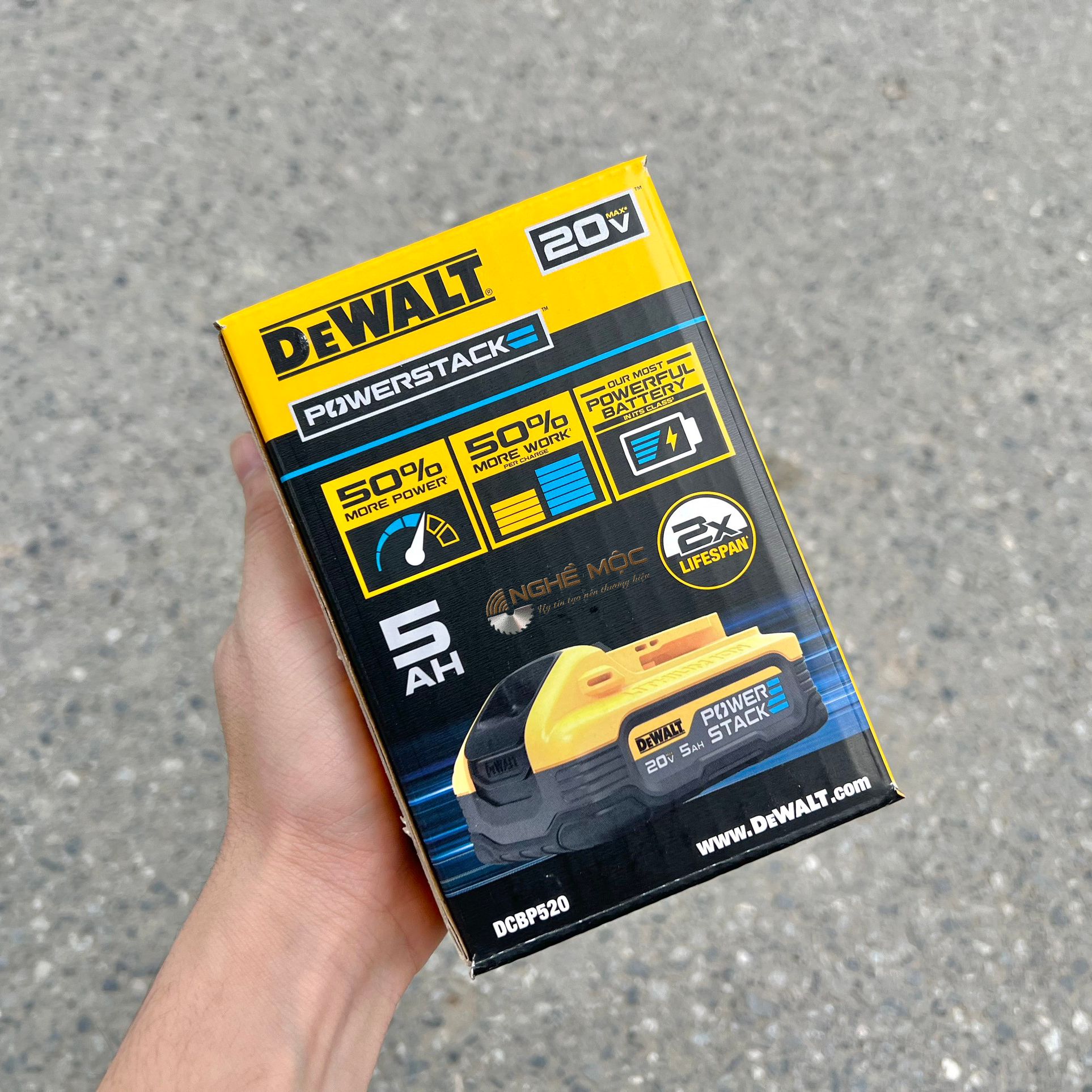 Pin Powerstack Dewalt DCBP520 (20V 5.0 Ah Max)