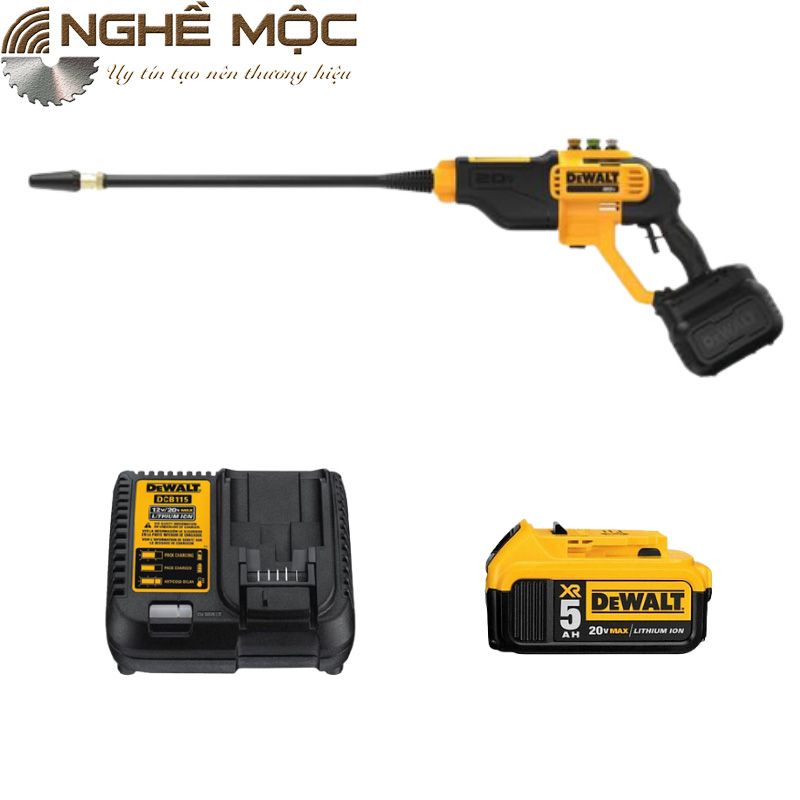 Dewalt Combo DCPW550P1 Máy rửa xe pin Dewalt