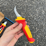 Dao rọc cáp trong bộ nghề cách điện 1000V VDE đa năng 7 món Bosch mã 1600A02NG3