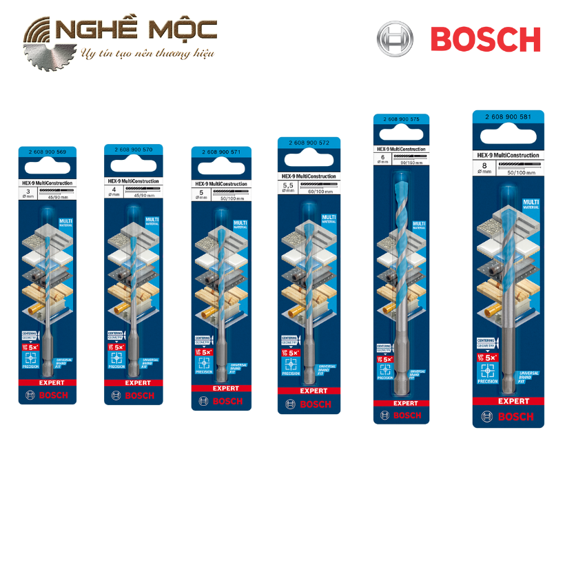 Mũi khoan đa năng HEX-9 Bosch dùng khoan trên Gốm sứ, đá ...