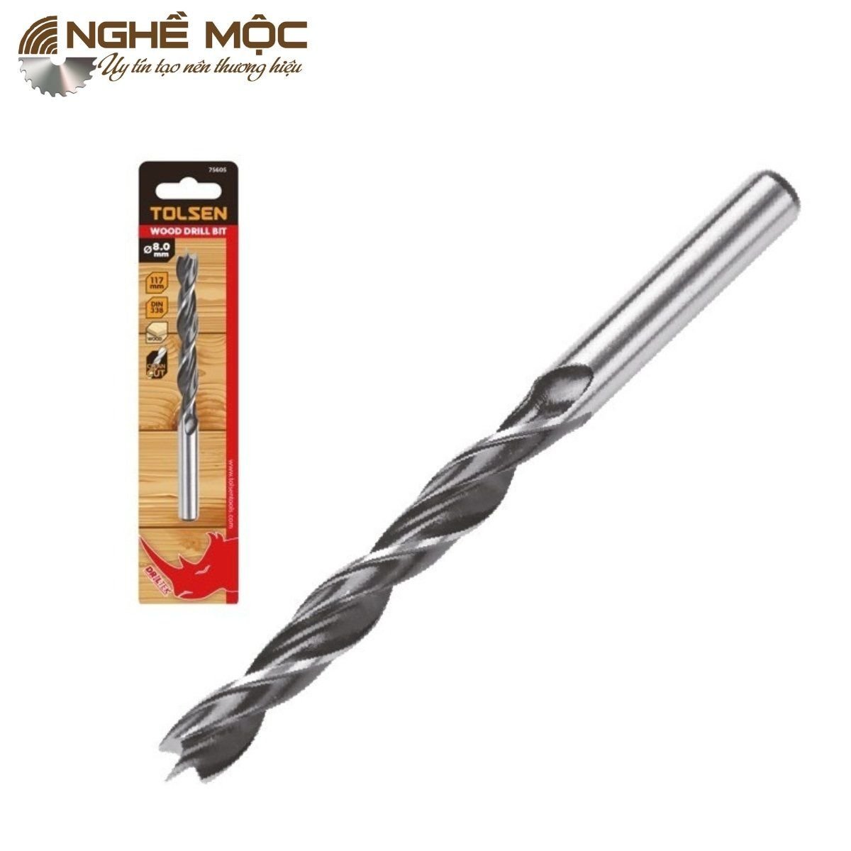 Mũi khoan gỗ 8mmTolsen 75605