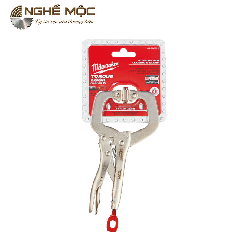 Kẹp khóa chữ C có hàm xoay MILWAUKE 6 in 48-22-3522