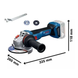 Kích thước máy mài góc dùng pin Bosch GWS 18V-11S