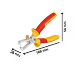 Kích thước kìm tuốt dây cách điện VDE 160mm Bosch 1600A02NE7