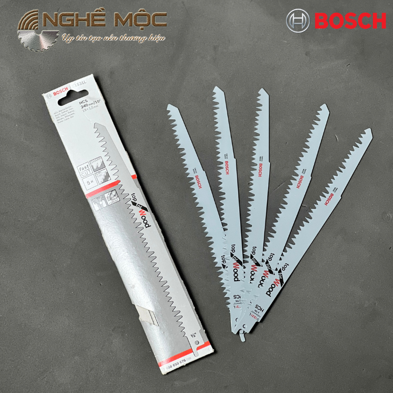 Lưỡi cưa kiếm cắt gỗ tươi S1531L Bosch 2608650676 (Bộ 5 l...