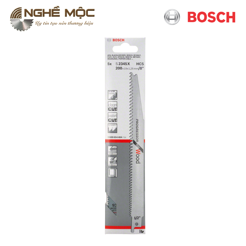 Lưỡi cưa kiếm S 2345 X Bosch 2608654404