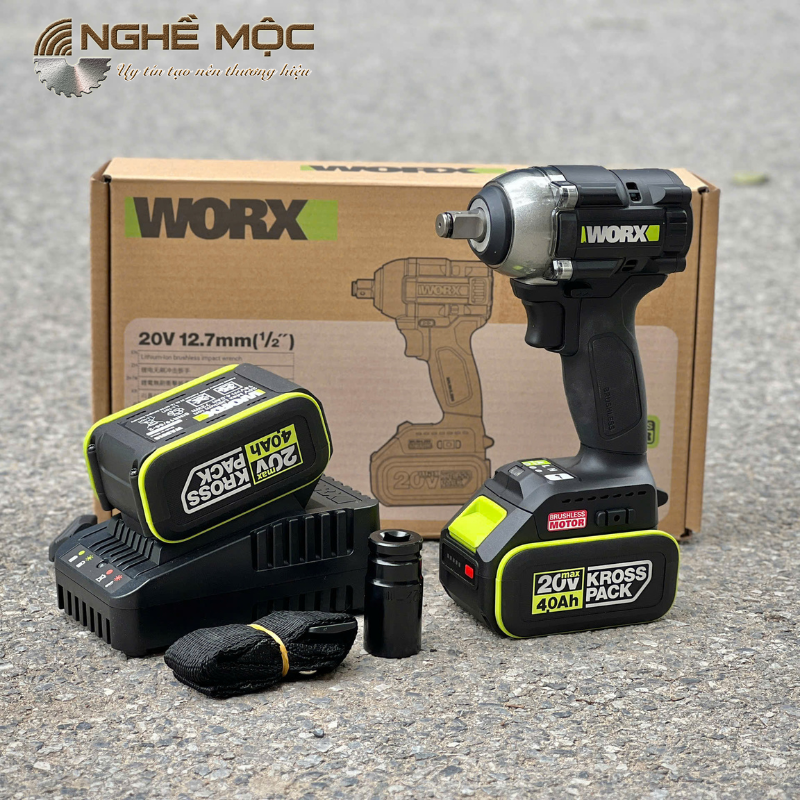 Máy bắn bu lông pin 20V 400Nm Worx WE272