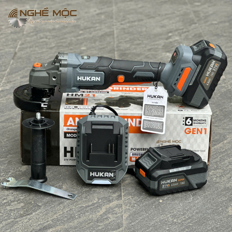 Máy cắt mài 3 tốc độ dùng pin Hukan G1-AGS6400