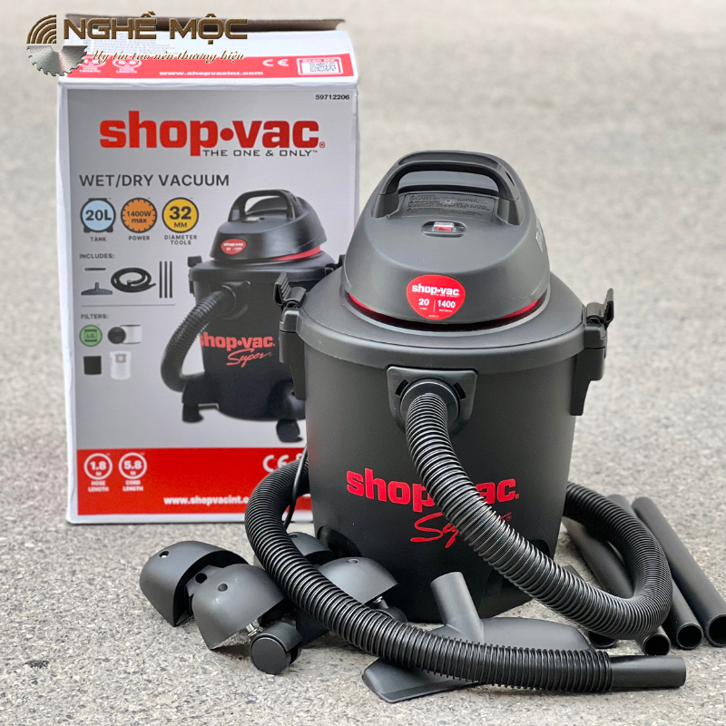 Máy hút bụi khô/ướt/thổi Shop-vac 20L 1400W thép không gỉ...