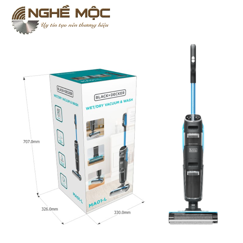 Máy hút bụi lau sàn thông minh không dây BLACK+DECKER BXU...