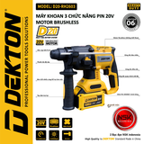 Máy Khoan Bê Tông Pin Dekton D20-RH2603