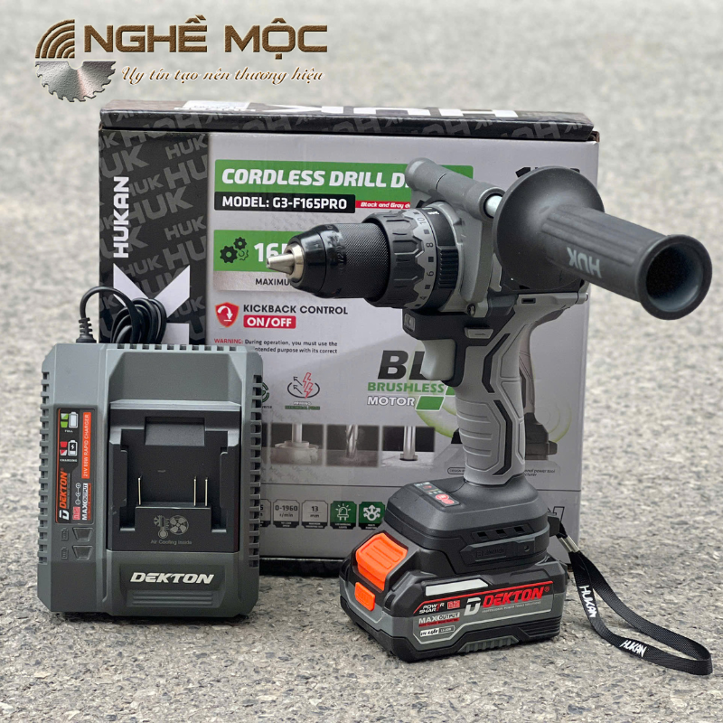 Máy khoan pin 13mm Hukan GEN 3 G3-F165PRO