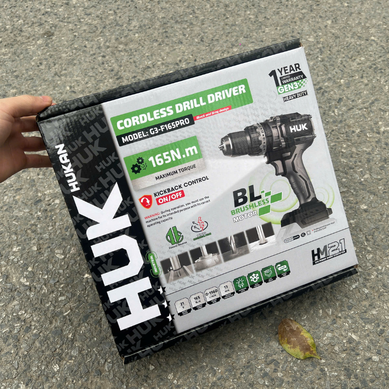 Máy khoan pin 13mm Hukan GEN 3  G3-F165PRO
