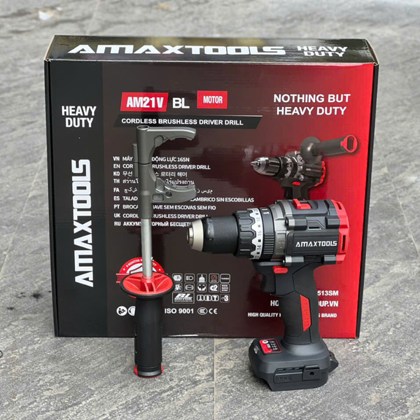 Máy khoan pin 3 chức năng 21V Amaxtools AKI16513SM