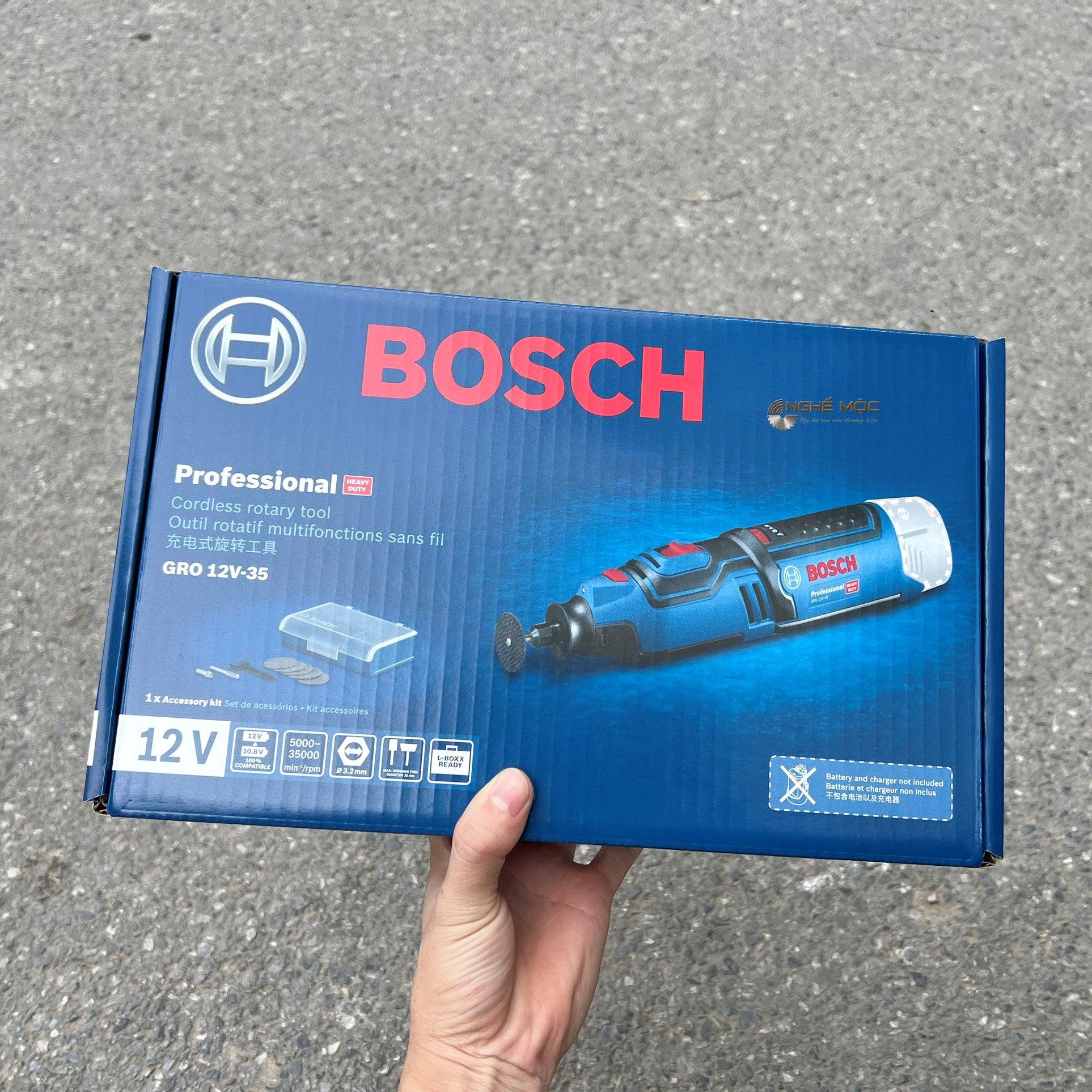 Máy cắt xoay đa năng dùng pin Bosch GRO 12V-35