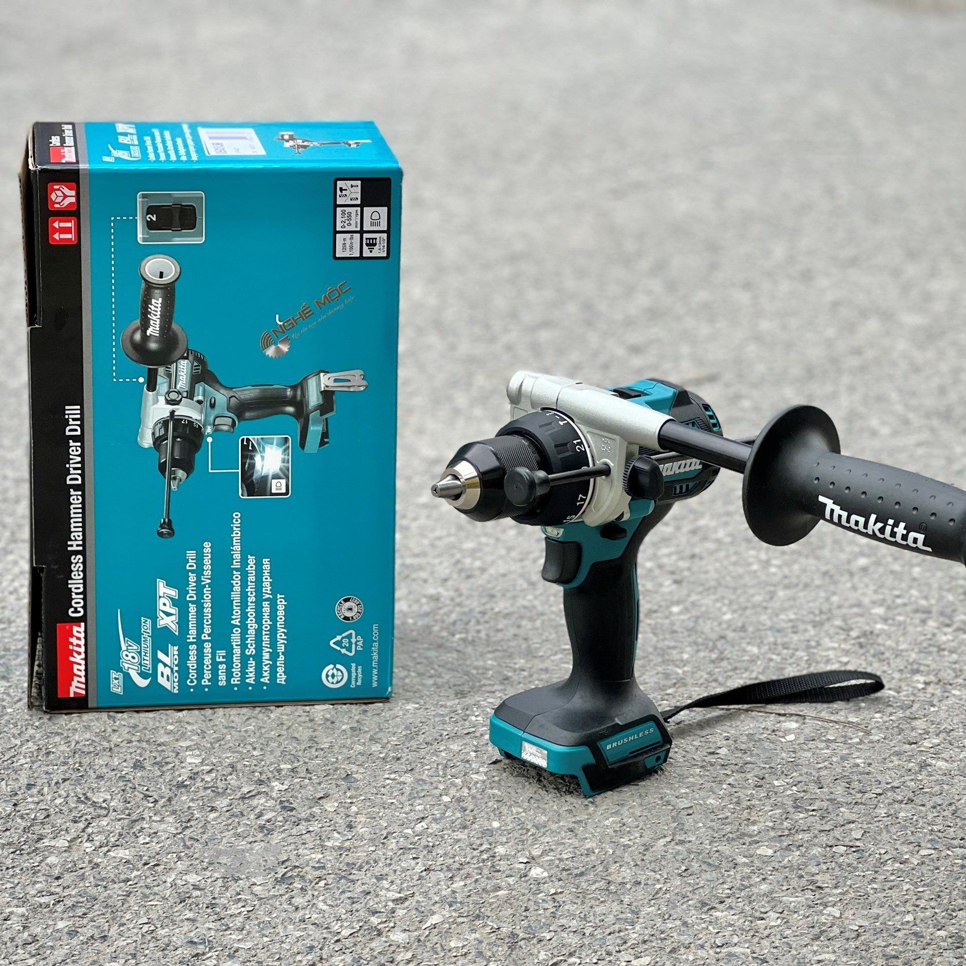 Máy khoan búa và vặn vít dùng pin (bl)(18v) Makita DHP486Z