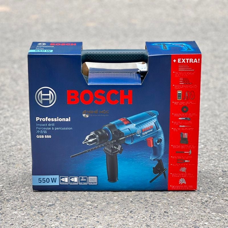 Máy khoan động lực Bosch GSB 550 (100 món)