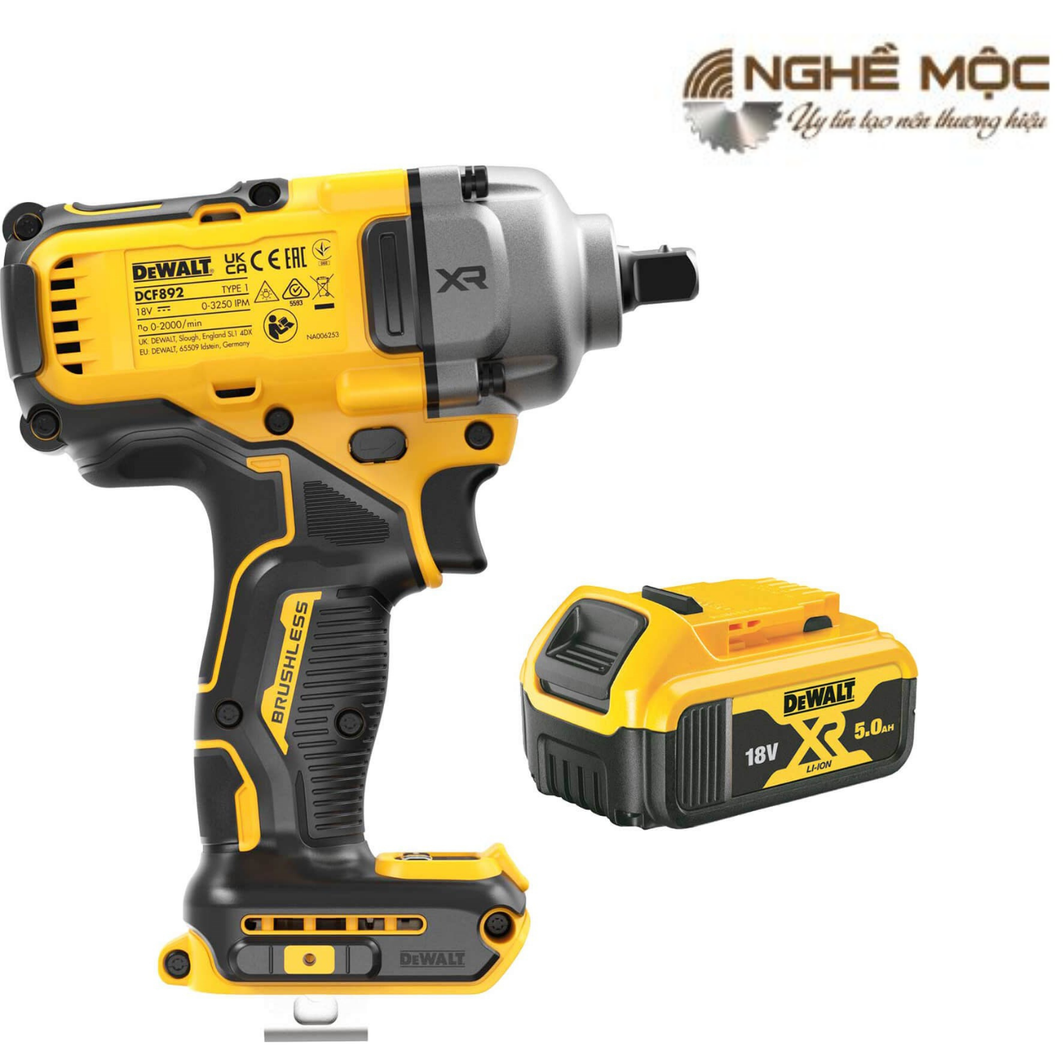 Máy siết bu lông dùng pin Dewalt DCF892