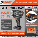 Máy siết bulong Dekton M21 -IW850PROMAX có màu xám