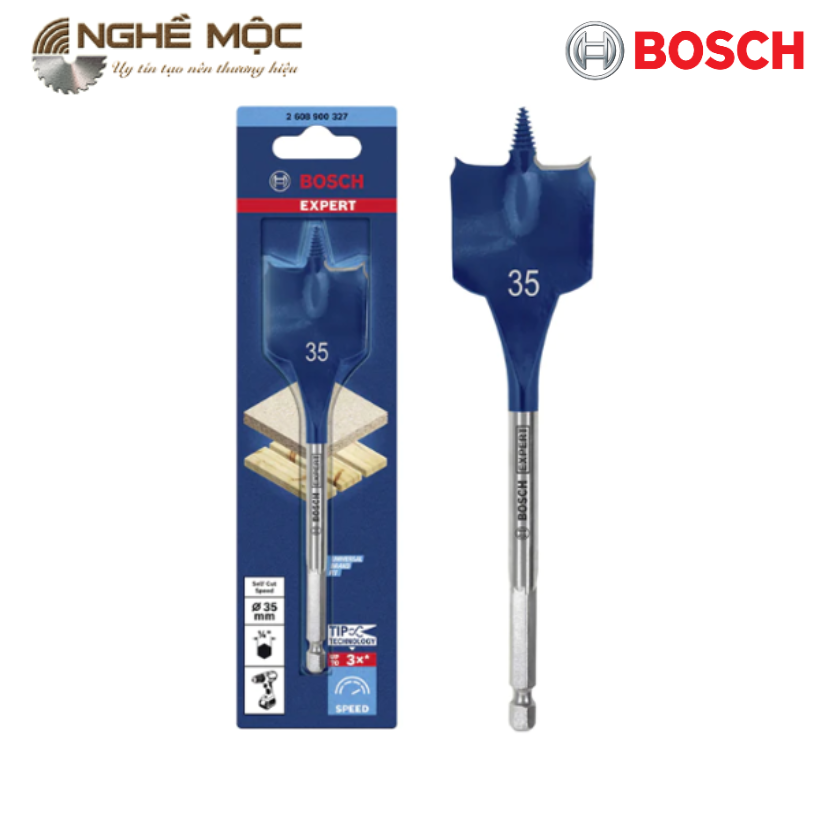 Mũi khoét gỗ đuôi cá SELFCUT 35x152mm Bosch 2608900327