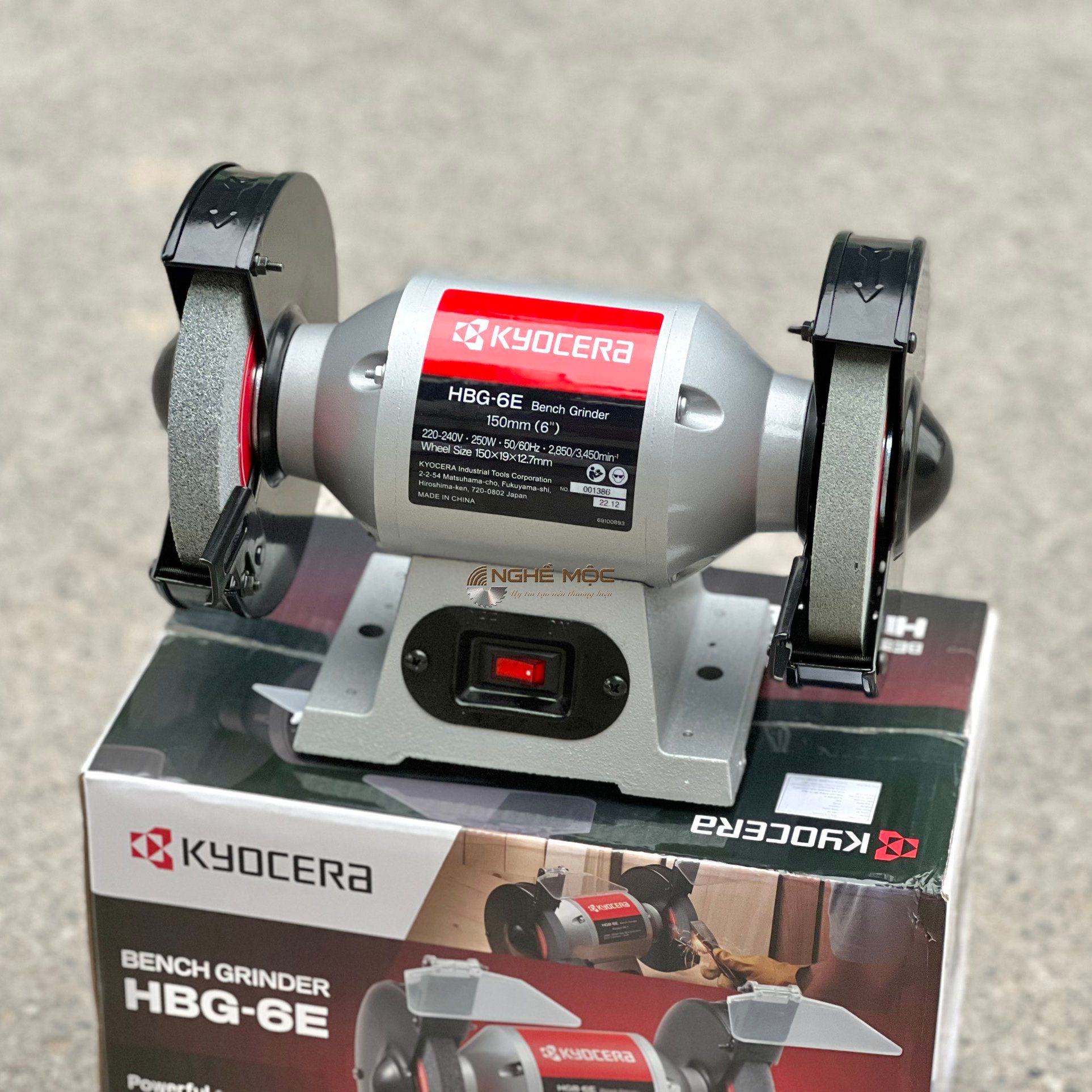 Máy mài hai đá 250W-150mm Kyocera HBG-6E