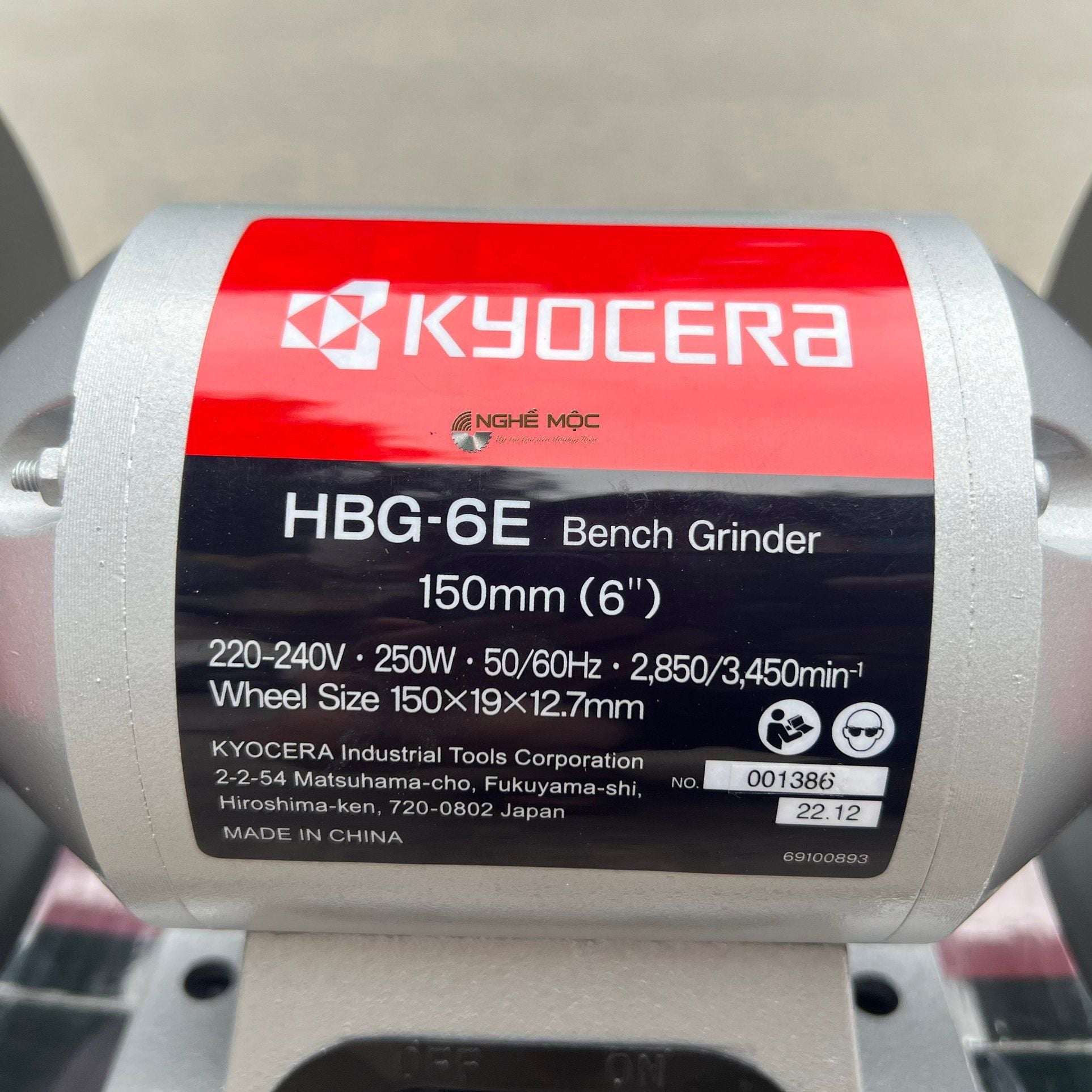 Máy mài hai đá 250W-150mm Kyocera HBG-6E