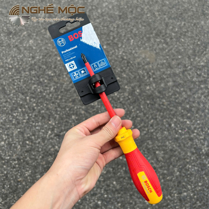 Tua vít cách điện VDE đầu PH2 Bosch 1600A02NB9