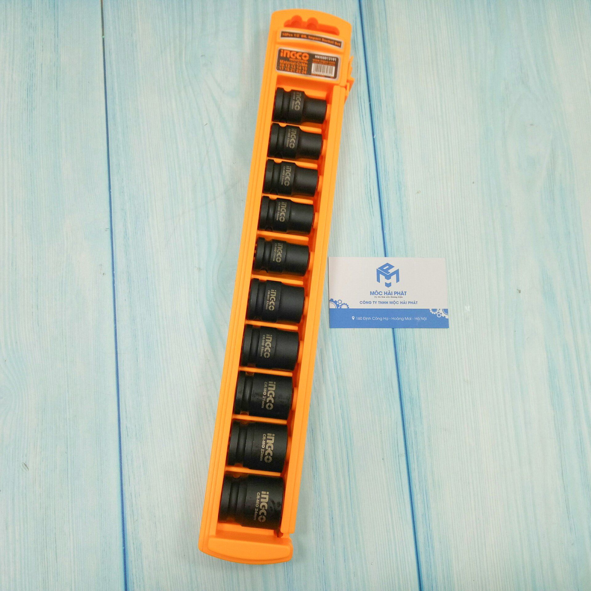 Bộ 10 đầu tuýp 1/2" Ingco HKISSD12101